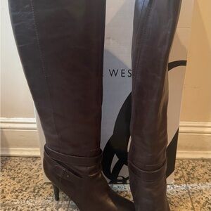 Nine West Maravillao - Dark Brown Over the Knee Boots